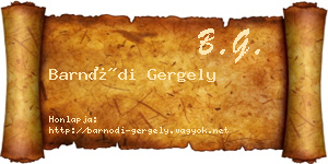 Barnódi Gergely névjegykártya