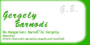 gergely barnodi business card